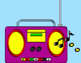 Disegno Radio cassette 2 pitturato su lorenzo e silvia