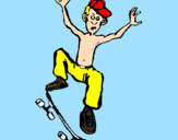Disegno Skateboard pitturato su andrea t