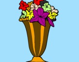 Disegno Vaso di fiori pitturato su Martina e Nicola