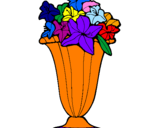 Disegno Vaso di fiori pitturato su ADELAIDE