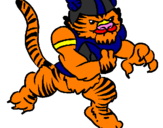 Disegno Giocatore tigre  pitturato su STEFANO