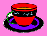 Disegno Tazzina di caffè  pitturato su  alice mantovani