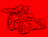 Disegno Auto di Formula 1  pitturato su leonardo