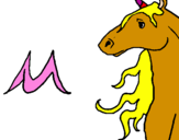 Disegno Unicorno  pitturato su giuiia