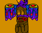 Disegno Totem pitturato su orso-veloce