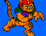 Disegno Giocatore tigre  pitturato su Francesco
