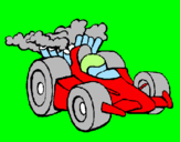 Disegno Auto di Formula 1  pitturato su matteo