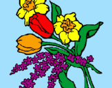 Disegno Mazzo di fiori pitturato su noemi