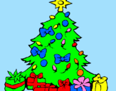 Disegno Albero di Natale  pitturato su giacomog