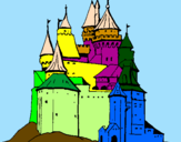 Disegno Castello medievale  pitturato su LUIGI