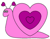 Disegno Lumachina cuore  pitturato su antonellacs
