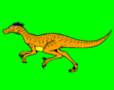 Disegno Velociraptor  pitturato su lorenzo
