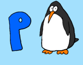 Disegno Pinguino pitturato su Miriam