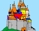 Disegno Castello medievale  pitturato su x men