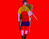 Disegno Soldato romano  pitturato su Manuel