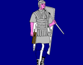 Disegno Soldato romano  pitturato su MARCO
