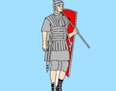 Disegno Soldato romano  pitturato su Luca