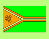 Disegno Vanuatu pitturato su bandiera