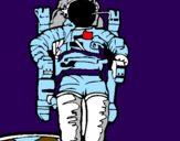 Disegno Astronauta  pitturato su Davide