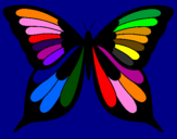 Disegno Farfalla 8 pitturato su gm