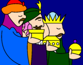 Disegno I Re Magi 3 pitturato su antonio