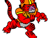 Disegno Giocatore tigre  pitturato su DAVIDE