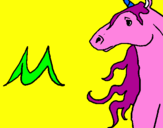 Disegno Unicorno  pitturato su ophelia