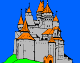 Disegno Castello medievale  pitturato su luca teodorico