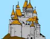 Disegno Castello medievale  pitturato su SIMONE M.