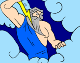 Disegno Zeus pitturato su titty