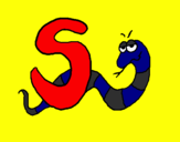 Disegno Serpente pitturato su simone06