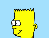 Disegno Bart pitturato su cleo
