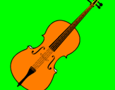 Disegno Violino pitturato su DOMENICO CARBONE
