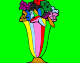 Disegno Vaso di fiori pitturato su ALYSSA D