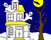 Disegno Casa del terrore pitturato su alessandro
