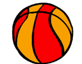 Disegno Pallone da pallacanestro pitturato su Sara