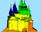 Disegno Castello medievale  pitturato su federico    c.......