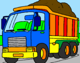 Disegno Camion da carico  pitturato su daniel