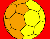 Disegno Pallone da calcio II pitturato su vincenzo e clara