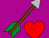 Disegno Freccia e cuore  pitturato su lavinia gemma 