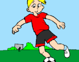 Disegno Giocare a calcio pitturato su gfhkjg