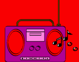 Disegno Radio cassette 2 pitturato su GGM