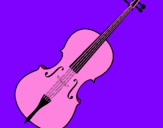 Disegno Violino pitturato su lessia 