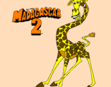 Disegno Madagascar 2 Melman pitturato su gloria d