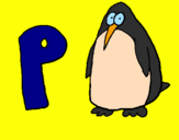 Disegno Pinguino pitturato su ALICE123