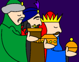 Disegno I Re Magi 3 pitturato su LORENZO