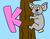 Disegno Koala  pitturato su matildee