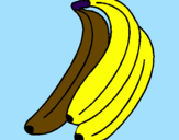 Disegno Banane  pitturato su carlotta
