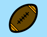 Disegno Pallone da calcio americano II pitturato su martina