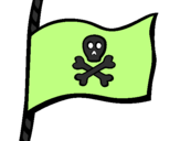 Disegno Bandiera dei pirati pitturato su andrea ferreri